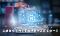 区块链交易所中常见币种的英文名称一览